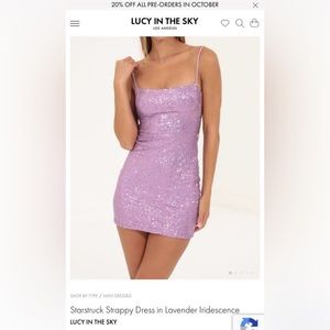 lucy In The Sky Starstruck Lavender sequin Homecoming dress Size XS